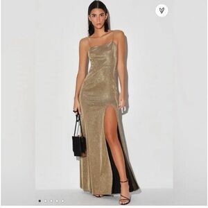Elegant Gold Evening Dress - Lulu’s